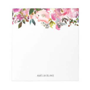 Waterverf Spring Floral - Aangepast Notitieblok