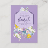 Waterverf Spring Floral Bladwijzer Bijbel Advieskaart (Voorkant)