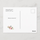 Waterverf Spring Floral Dank u briefkaart (Achterkant)