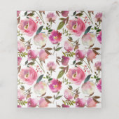 Waterverf Spring Floral Place Card Plaatskaartje (Binnenkant ongevouwen)