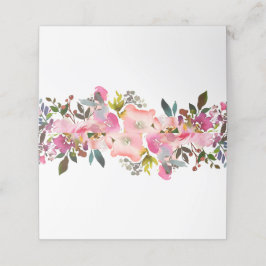 Waterverf Spring Floral Place Card Plaatskaartje