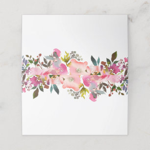 Waterverf Spring Floral Place Card Plaatskaartje