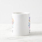 Waterverf Spring Floral Posy Monogram Koffiemok (Center)