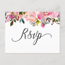 Waterverf Spring Floral RSVP