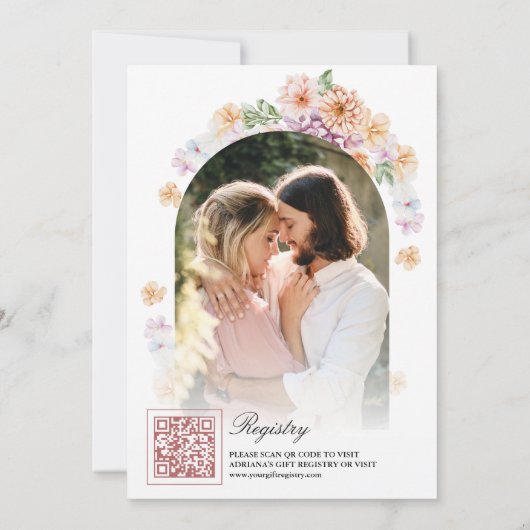 Waterverf Spring Floral Tea Party Vrijgezellenfees Kaart (Achterkant)