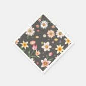 Waterverf Spring Flower Pattern met madeliefjes Servet (Hoek)