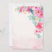 Waterverf Spring Flowers Baby shower Kaart (Achterkant)