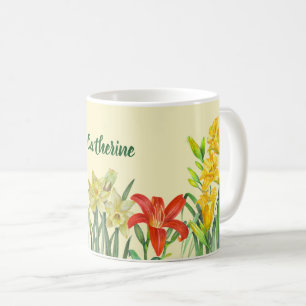 Waterverf Spring Flowers Botanische illustratie Koffiemok