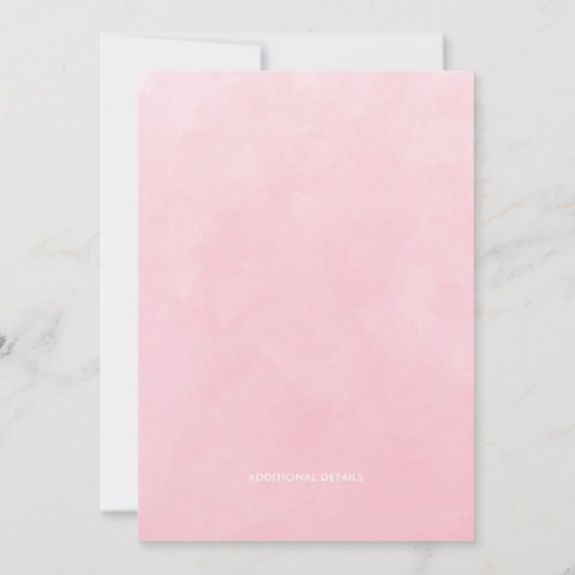 Waterverf Spring Flowers Bridal Luncheon Kaart (Achterkant)