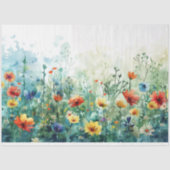 Waterverf Spring Flowers Decoupage Tissuepapier (Voorkant)