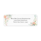 Waterverf Spring Flowers en Blossom Etiket (Voorkant)