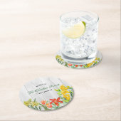 Waterverf Spring Flowers Floral Illustration Ronde Kartonnen Onderzetter (Insitu)