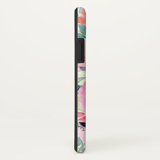 Waterverf Spring Flowers. Naam toevoegen. Case-Mate iPhone Case (Achterkant / rechts)