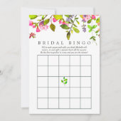 Waterverf Spring Foliage Vrijgezellenfeest Bingo Kaart (Voorkant)