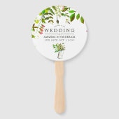 Waterverf Spring Foliage Wedding Favor Handwaaier (Voorkant)