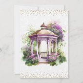 Waterverf Spring Garden Gazebo Wedding Kaart (Achterkant)