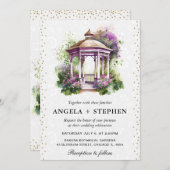 Waterverf Spring Garden Gazebo Wedding Kaart (Voorkant / Achterkant)