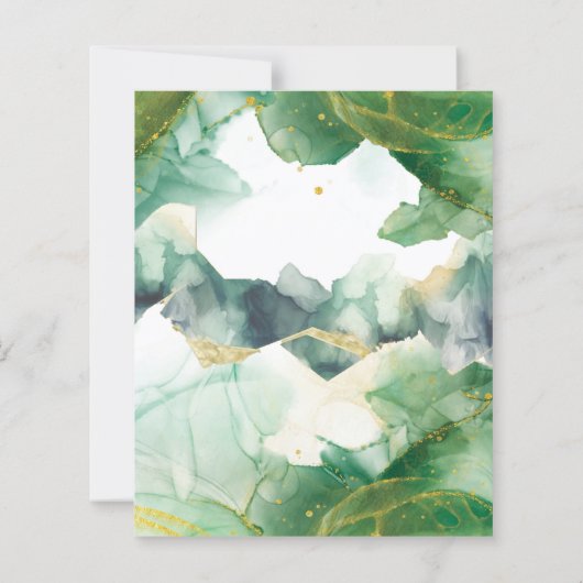 Waterverf Spring Green Menu (Achterkant)