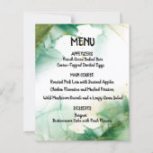 Waterverf Spring Green Menu (Voorkant)