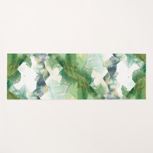 Waterverf Spring Green Yoga Mat (Voorkant (horizontaal))