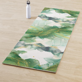 Waterverf Spring Green Yoga Mat