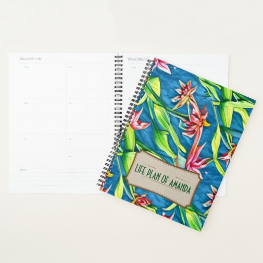 Waterverf Spring Lilly Life Plan of Personalized Planner (Display)