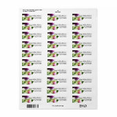 Waterverf Spring Tulip Flowers Return Address Etiket (Full Sheet)