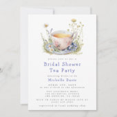 Waterverf Spring Vrijgezellenfeest Tea Party Kaart (Voorkant)