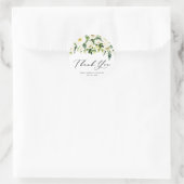 Waterverf Spring White Flowers Garland Dank je Ronde Sticker (Tas)