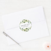 Waterverf Spring White Flowers Garland Wedding Ronde Sticker (Envelop)