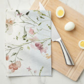 Waterverf Spring Wildbloemen Theedoek (Quarter Fold)