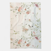 Waterverf Spring Wildbloemen Theedoek (Verticaal)