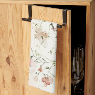 Waterverf Spring Wildbloemen Theedoek