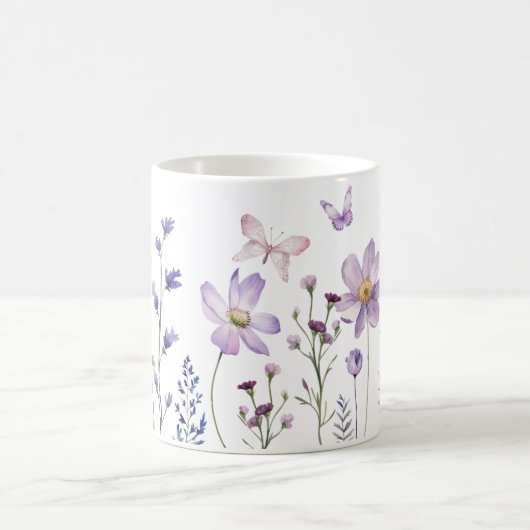 Waterverf Spring Wildflower Garden Mok (Center)