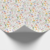 Waterverf Spring Wildflower Garden Wrapping Paper Cadeaupapier (Hoek)