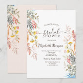 Waterverf Spring Wildflower Meadow Gedroogd Kaart (Voorkant / Achterkant)