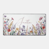 Waterverf Spring Wildflower Script naam Bureaumat (Voorkant)