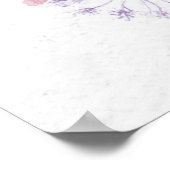 Waterverf Spring Wildflower Vrijgezellenfeest Welk Poster (Hoek)