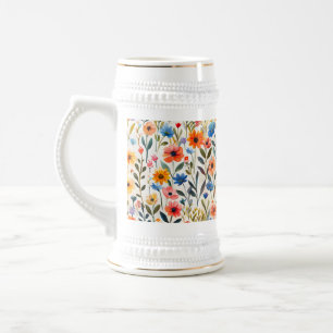 Waterverf Spring Wildflowers Achtergrond-99033 Bierpul