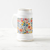 Waterverf Spring Wildflowers Achtergrond-99034 Bierpul (Voorkant links)