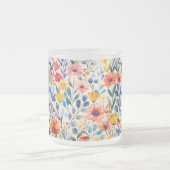 Waterverf Spring Wildflowers Achtergrond-99034 Matglas Koffiemok (Center)