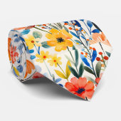 Waterverf Spring Wildflowers Achtergrond-99034 Stropdas (Opgerold)