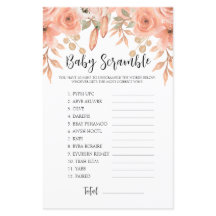  Waterverf Spring Word Scramble Baby shower