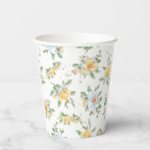 Waterverf Spring Zonnebloemen & Daisies Design Papieren Bekers (Achterkant)