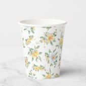 Waterverf Spring Zonnebloemen & Daisies Design Papieren Bekers (Voorkant)