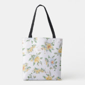 Waterverf Spring Zonnebloemen & Daisies Design Tote Bag (Achterkant)