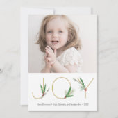 Waterverf Springs Kerst Joy Fotokaart Feestdagenkaart (Voorkant)