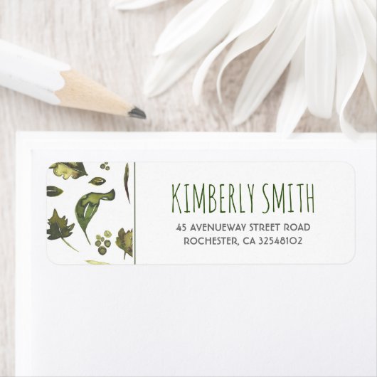 Waterverf springt bruiloft etiket (Insitu)