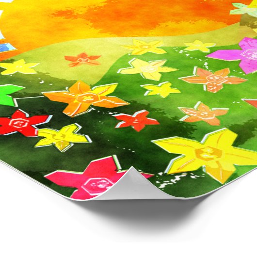 Waterverf Springtime Sun Poster (Hoek)