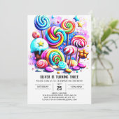Waterverf Sprinkles Bewerkbare Verjaardag Kaart (Staand voorkant)